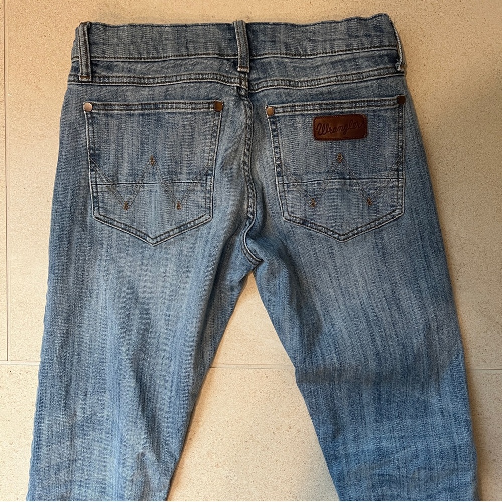 Wrangler Retro Jeans 29x30 Light Wash Slim Boot Whiskered Cowboy Western Rodeo - Picture 4 of 8